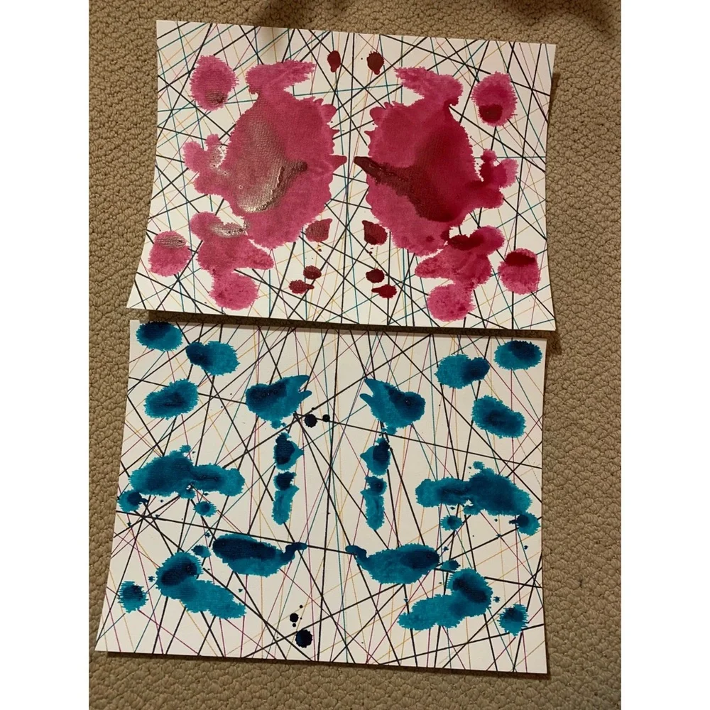 HANDMADE RORSCHACH INDIA INK AND SHARPIE ARTWORK